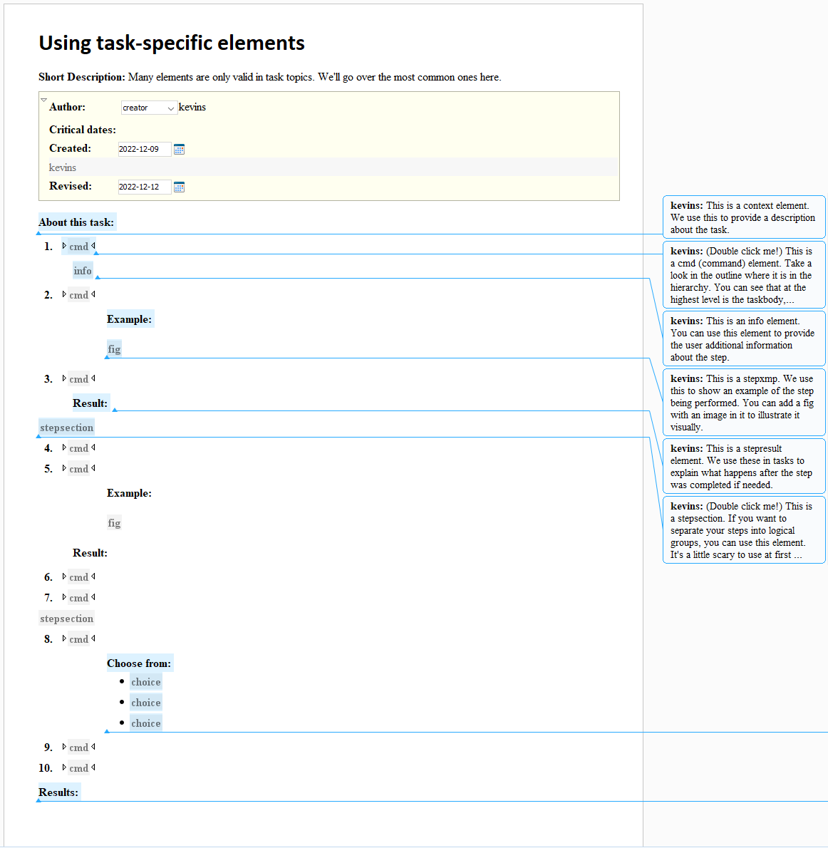 Oxygen XML Editor training screenshot