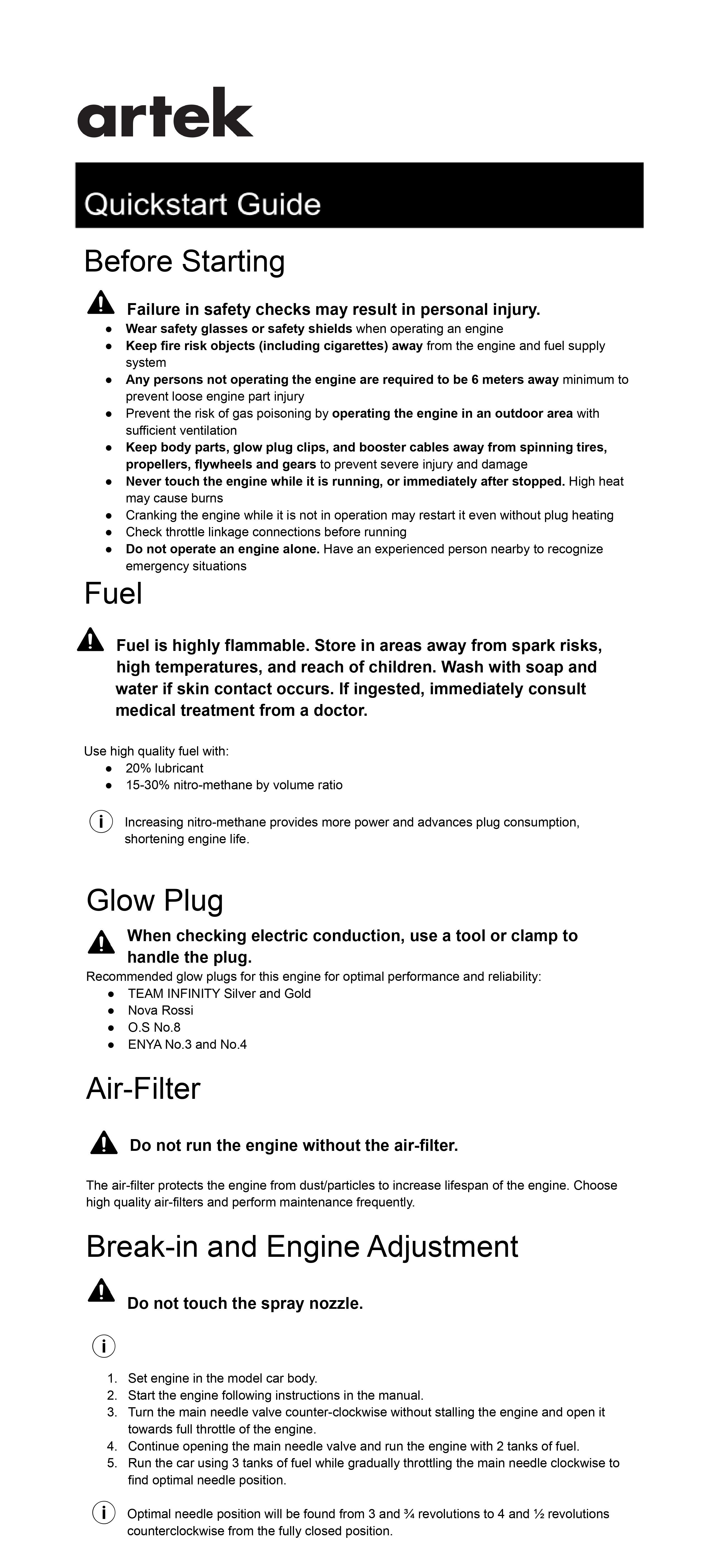 Improved quick start guide redesign