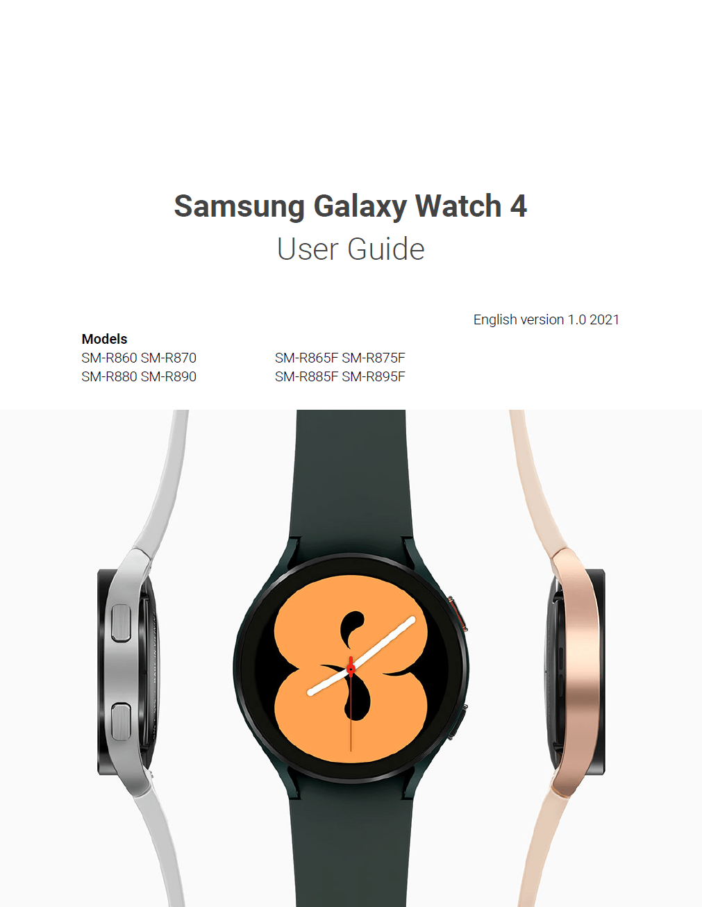 Samsung Galaxy Watch user guide preview